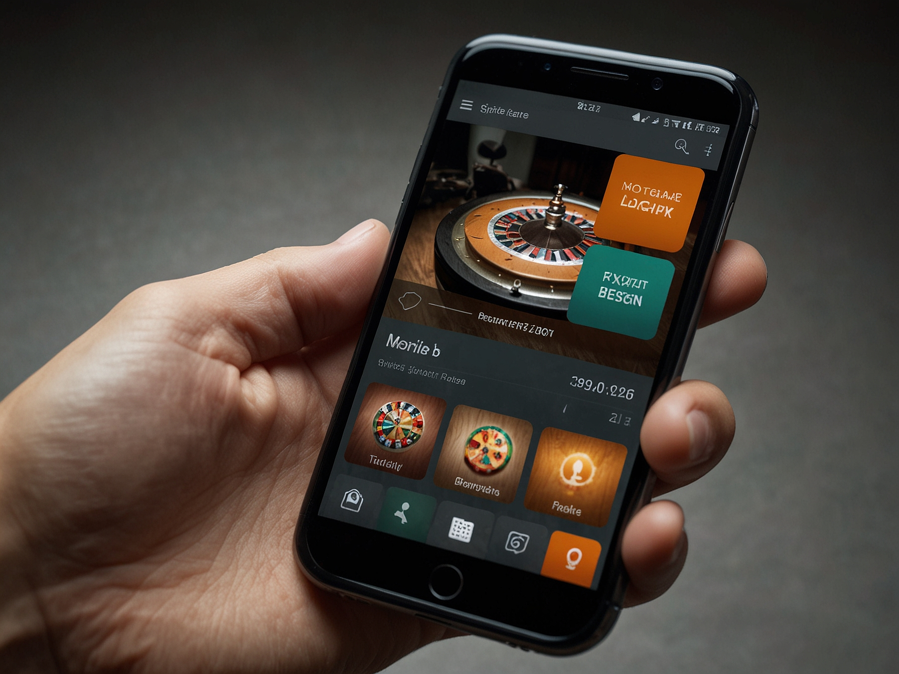 Mobile web interface for Spin and Win